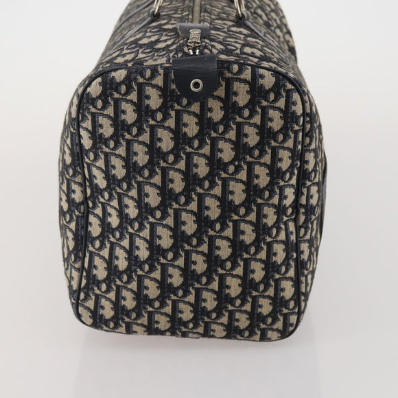 Christian Dior Trotter Canvas Boston Bag Navy Auth 188054