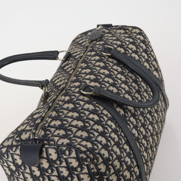 Christian Dior Trotter Canvas Boston Bag Navy Auth 188054