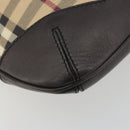 BURBERRY Nova Check Shoulder Bag Canvas Beige Auth 188055A-14