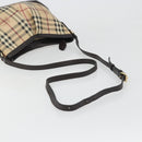 BURBERRY Nova Check Shoulder Bag Canvas Beige Auth 188055A-7