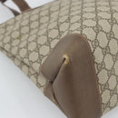 GUCCI GG Supreme Tote Bag PVC Beige Auth 188057-14