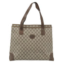 GUCCI GG Supreme Tote Bag PVC Beige Auth 188057-13