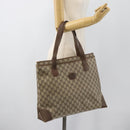 GUCCI GG Supreme Tote Bag PVC Beige Auth 188057-24