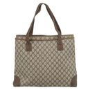 GUCCI GG Supreme Tote Bag PVC Beige Auth 188057-2