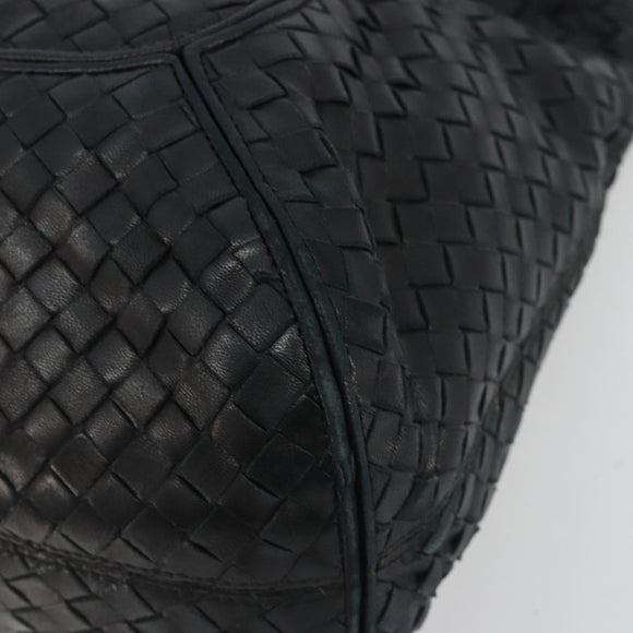 BOTTEGA VENETA INTRECCIATO Hobo Shoulder Bag Leather Black 145552 Auth 188067