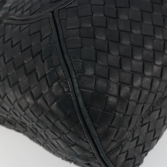BOTTEGA VENETA INTRECCIATO Hobo Shoulder Bag Leather Black 145552 Auth 188067