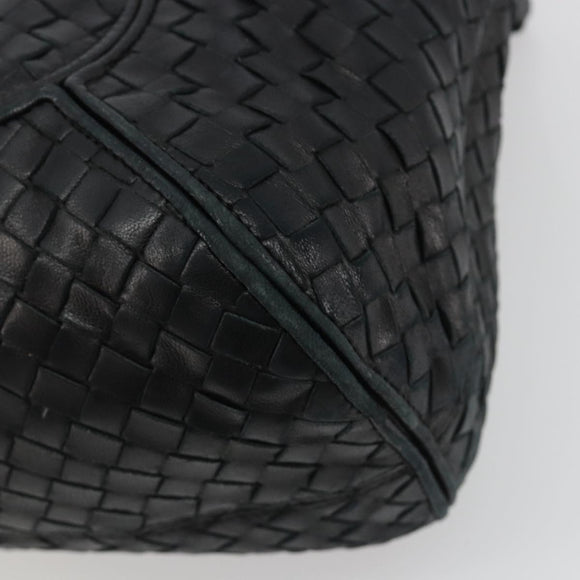BOTTEGA VENETA INTRECCIATO Hobo Shoulder Bag Leather Black 145552 Auth 188067