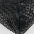 BOTTEGA VENETA INTRECCIATO Hobo Shoulder Bag Leather Black 145552 Auth 188067-16