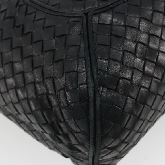 BOTTEGA VENETA INTRECCIATO Hobo Shoulder Bag Leather Black 145552 Auth 188067