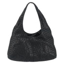 BOTTEGA VENETA INTRECCIATO Hobo Shoulder Bag Leather Black 145552 Auth 188067-2
