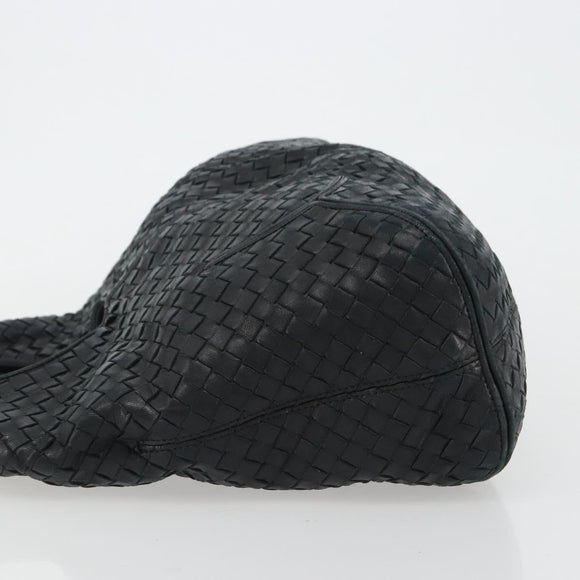 BOTTEGA VENETA INTRECCIATO Hobo Shoulder Bag Leather Black 145552 Auth 188067