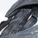 BOTTEGA VENETA INTRECCIATO Hobo Shoulder Bag Leather Black 145552 Auth 188067-6