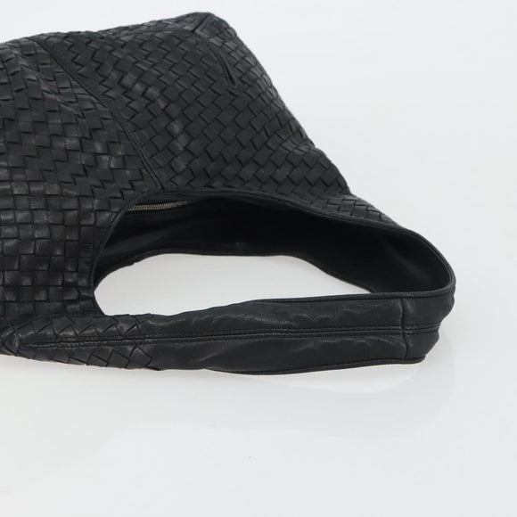 BOTTEGA VENETA INTRECCIATO Hobo Shoulder Bag Leather Black 145552 Auth 188067