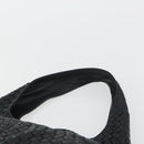 BOTTEGA VENETA INTRECCIATO Hobo Shoulder Bag Leather Black 145552 Auth 188067-8