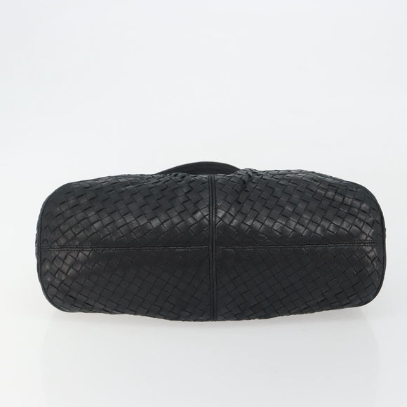 BOTTEGA VENETA INTRECCIATO Hobo Shoulder Bag Leather Black 145552 Auth 188067