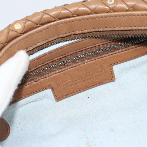 BOTTEGA VENETA INTRECCIATO Shoulder Bag Leather Brown Auth 188068A
