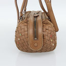 BOTTEGA VENETA INTRECCIATO Shoulder Bag Leather Brown Auth 188068A-4