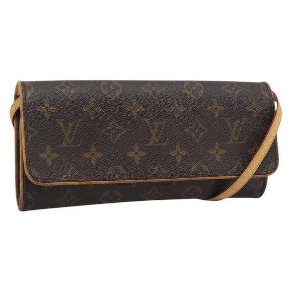 LOUIS VUITTON Monogram Pochette Twin GM Shoulder Bag M51852 LV Auth 188073