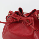 LOUIS VUITTON Epi Petit Noe Shoulder Bag Red M44107 LV Auth 188077V-9