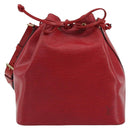 LOUIS VUITTON Epi Petit Noe Shoulder Bag Red M44107 LV Auth 188077V-2