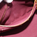 PRADA Canapa PM Hand Bag Canvas Bordeaux Auth 188079-21