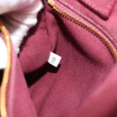 PRADA Canapa PM Hand Bag Canvas Bordeaux Auth 188079-12