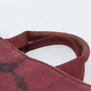 PRADA Canapa PM Hand Bag Canvas Bordeaux Auth 188079-8
