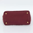 PRADA Canapa PM Hand Bag Canvas Bordeaux Auth 188079-5