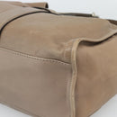 GUCCI Horsebit Hand Bag Leather Beige Auth 188082A-15