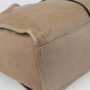 GUCCI Horsebit Hand Bag Leather Beige Auth 188082A-16
