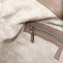 GUCCI Horsebit Hand Bag Leather Beige Auth 188082A-20