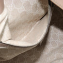 GUCCI Horsebit Hand Bag Leather Beige Auth 188082A-11