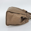 GUCCI Horsebit Hand Bag Leather Beige Auth 188082A-4