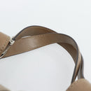 GUCCI Horsebit Hand Bag Leather Beige Auth 188082A-8