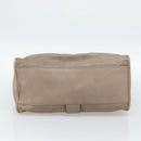 GUCCI Horsebit Hand Bag Leather Beige Auth 188082A-5
