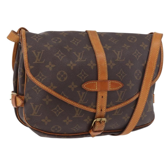 LOUIS VUITTON Monogram Saumur 30 Shoulder Bag M42256 LV Auth 188083A