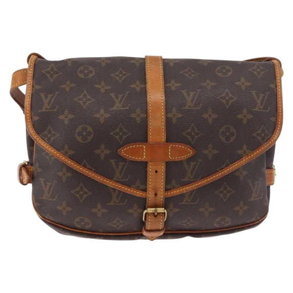 LOUIS VUITTON Monogram Saumur 30 Shoulder Bag M42256 LV Auth 188083A