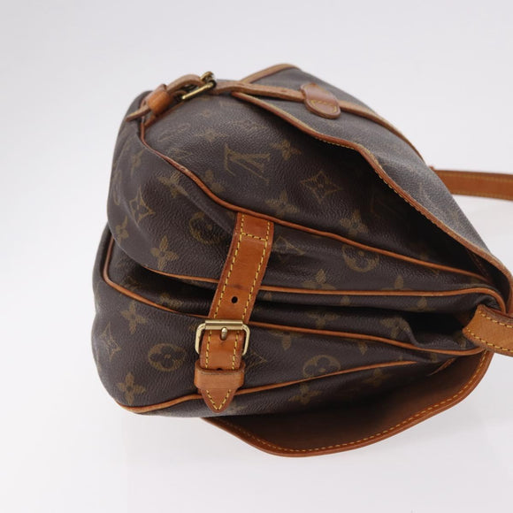 LOUIS VUITTON Monogram Saumur 30 Shoulder Bag M42256 LV Auth 188083A