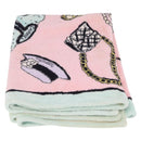CHANEL Beach Towel Cotton Multicolor CC Auth 188084-5
