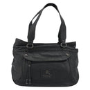 BURBERRY Tote Bag Leather Black Auth 188086A-13