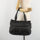 BURBERRY Tote Bag Leather Black Auth 188086A-23