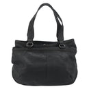 BURBERRY Tote Bag Leather Black Auth 188086A-2