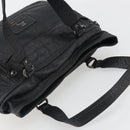 BURBERRY Tote Bag Leather Black Auth 188086A-6