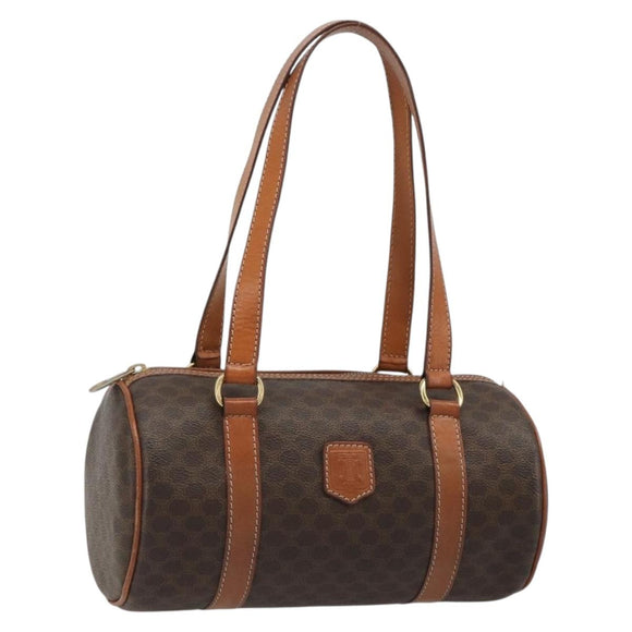 CELINE Macadam Canvas Hand Bag Brown Auth 188087A