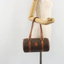 CELINE Macadam Canvas Hand Bag Brown Auth 188087A-23