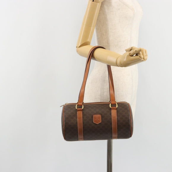 CELINE Macadam Canvas Hand Bag Brown Auth 188087A