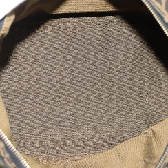 FENDI Zucca Canvas Hand Bag Black Brown Auth 188089
