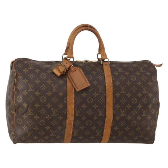 LOUIS VUITTON Monogram Keepall 50 Boston Bag M41426 LV Auth 188095