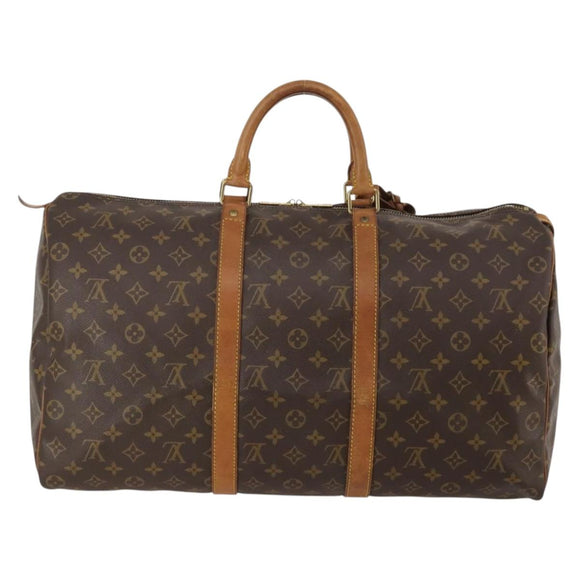 LOUIS VUITTON Monogram Keepall 50 Boston Bag M41426 LV Auth 188095