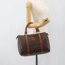 CELINE Macadam Canvas Hand Bag PVC Brown Auth 188100A-19
